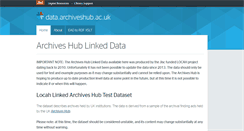 Desktop Screenshot of data.archiveshub.ac.uk