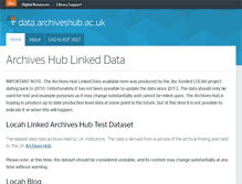 Tablet Screenshot of data.archiveshub.ac.uk